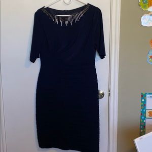 NWOT Navy 3/4 Sleeve Formal Dress